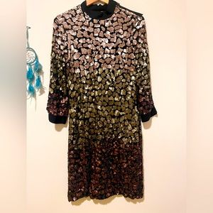 Lanvin Ombré Gold Sequin Dress